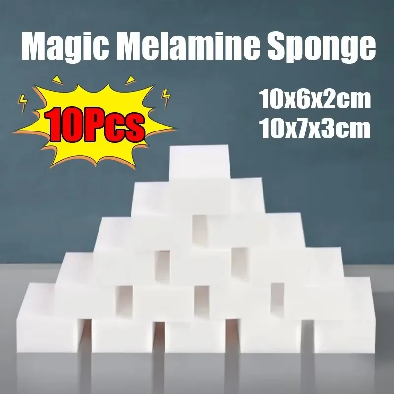 10 Pcs Melamine Magic Sponge Eraser Remove Stains for Car Detailling Cleaning Sponge Kitchen Office Bathroom Cleaning Tools