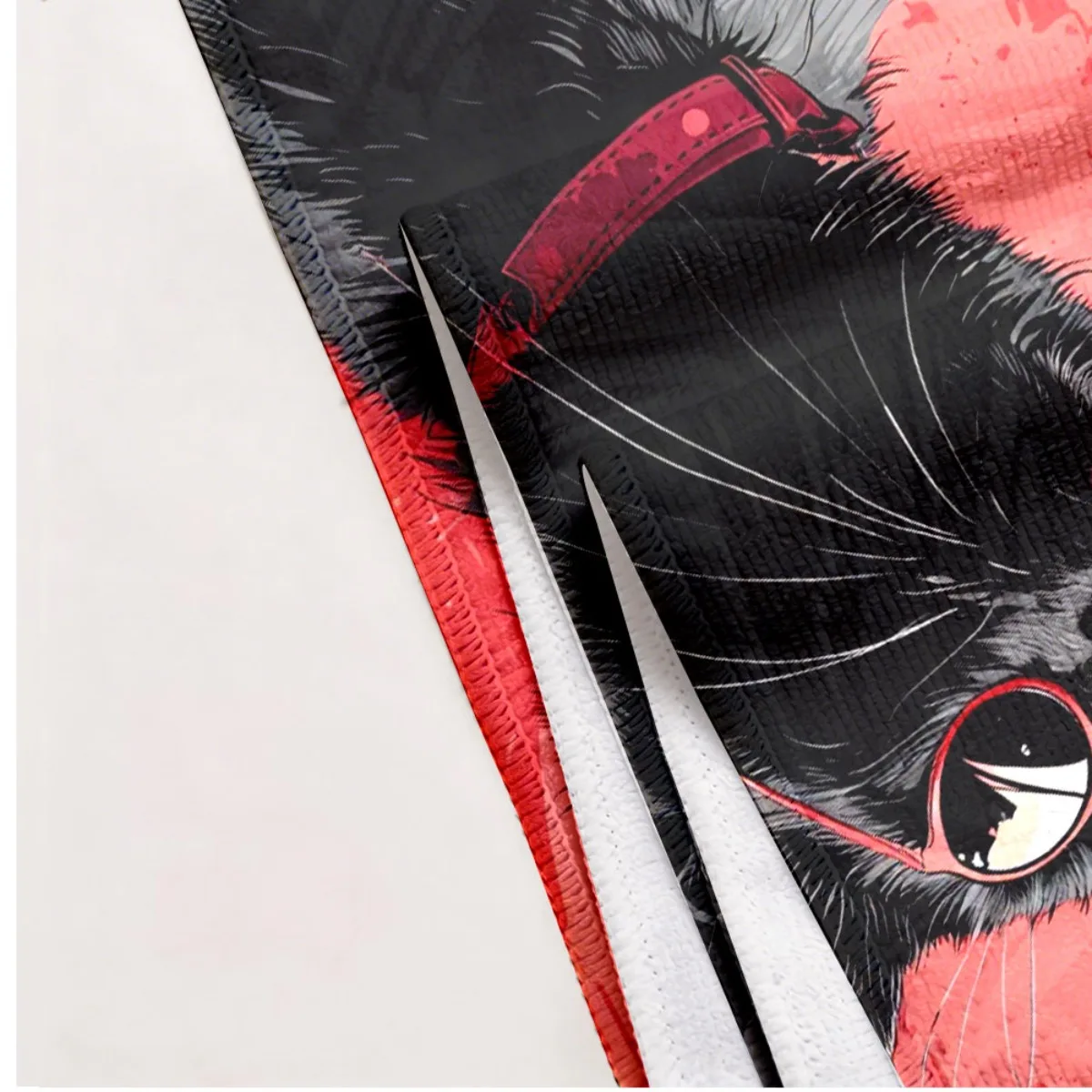 Creative and witty black cat theme polyester microfiber beach towel is highly absorbent, suitable for swimming and beach outings 5
