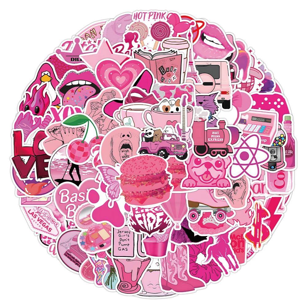 

10/50/100PCS Ins Pink Aesthetic Stickers Korean Cartoon Decals DIY Graffiti Laptop Phone Scrapbook Kawaii Graffiti Sticker Toys