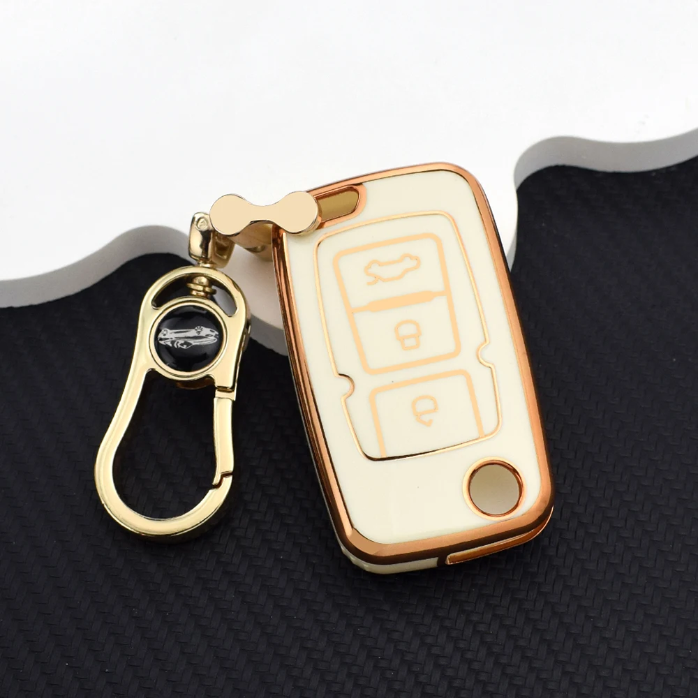 Car Key Fob Case for Geely Emgrand EC7/EU7/GC5/GC6/EC8/EC718/EC715 - Protective Key Cover Holder with Key Chain Auto Accessories view 4