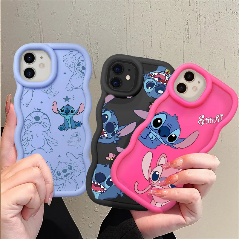 Kawaii INS StitchS Phone Case For Samsung F06 A17 A07 A26 A16 A06 A35 A55 A25 A05s A15 A54 A51 A34 A24 A14 A05 A13 4G 5G Cover