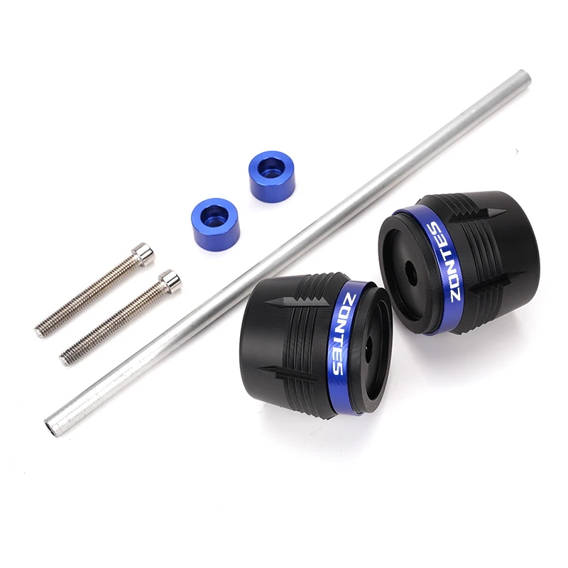 For Zontes 350D 350E 350M 2023 2024 Motorcycle Accessories Front Spindle Bobbins Axle Wheel Fork Sliders Crash Protector
