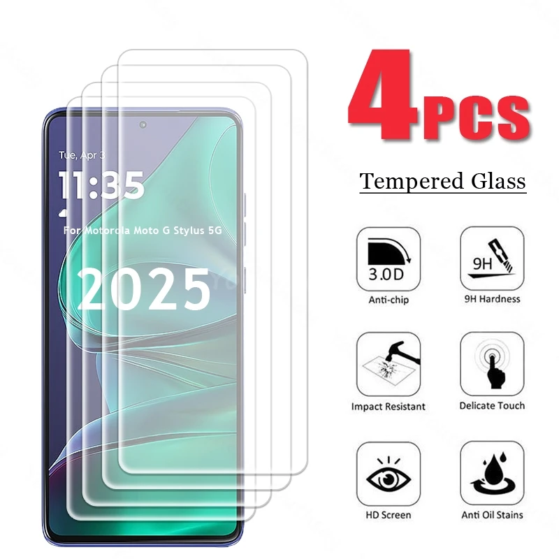 Para Motorola Moto G Stylus 5G 2025 película protectora de pantalla HD templada de vidrio Moto G Stylus 5G película templada de vidrio antiarañazos