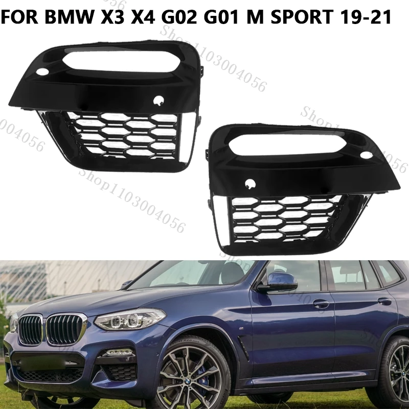 

Fog Light Cover For BMW X3 X4 G02 G01 M Sport 2019 2020 2021 Front Bumper Fog Lamp Frame Grille 51118098829 51118098830