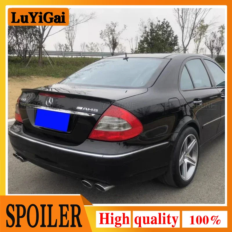 Für W211 Spoiler 2002-2009 Mercedes-Benz W211 E-klasse E200 E260 Spoiler ABS kunststoff Material Auto Hinten flügel Farbe Heckspoiler