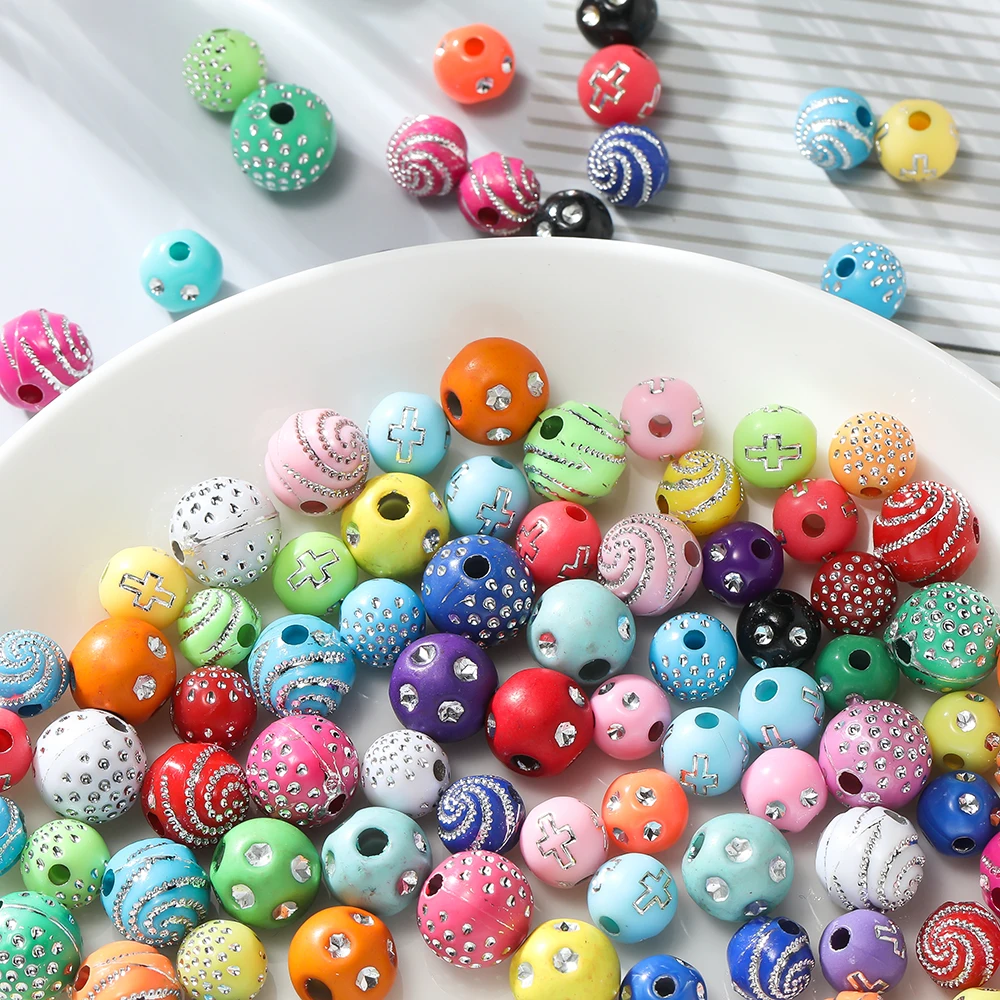 50/100Pcs 8/10mm Round mixed C - Crystal Bead Mix recension och pris