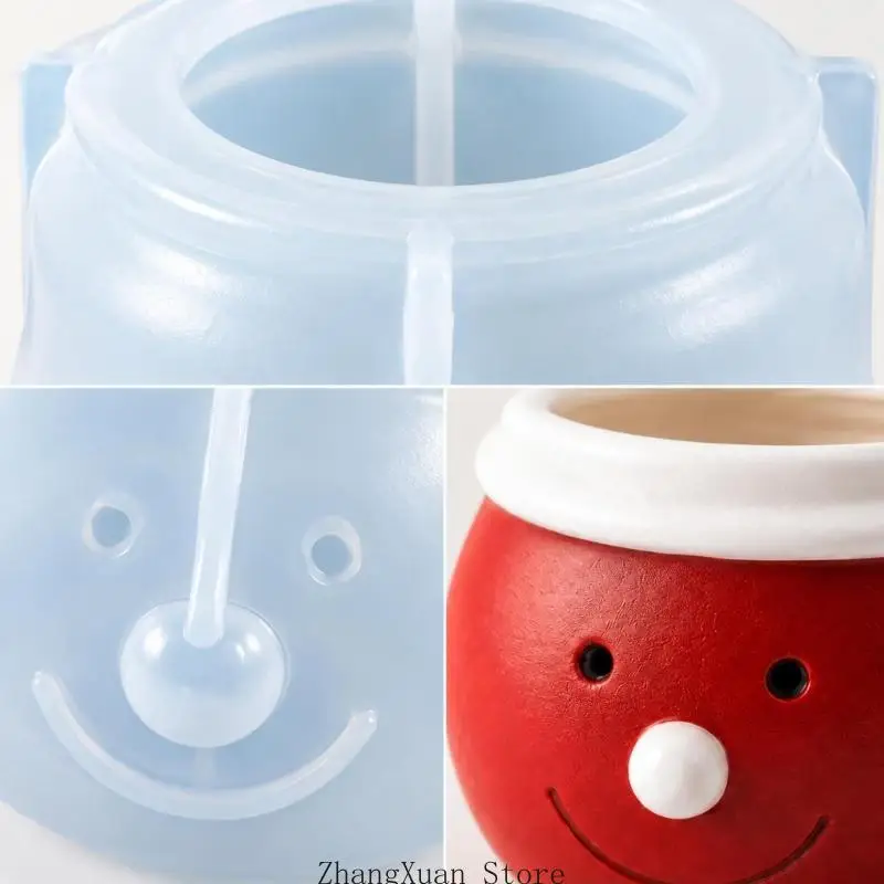 Feiertags-Schneemann-Gussform, Weihnachtscharakter-Kerzenform für Epoxidharz, 3 x – Detail 8