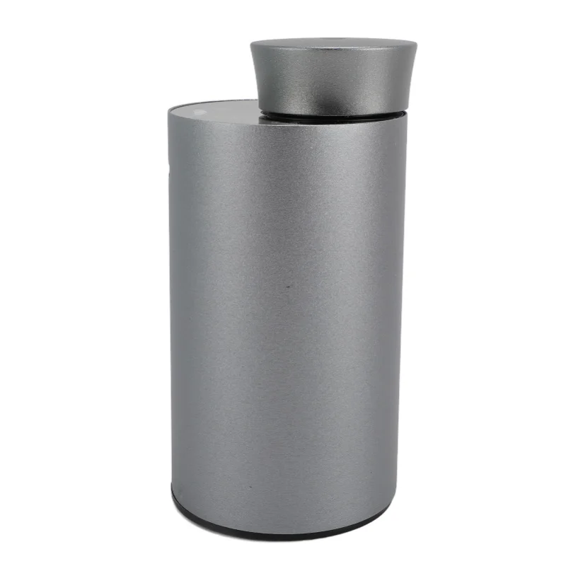 

Battery Operated Essential Oil Diffuser Small Portable For Car Waterless Spray Silent Aromatherapy Silver Grey Travel Size