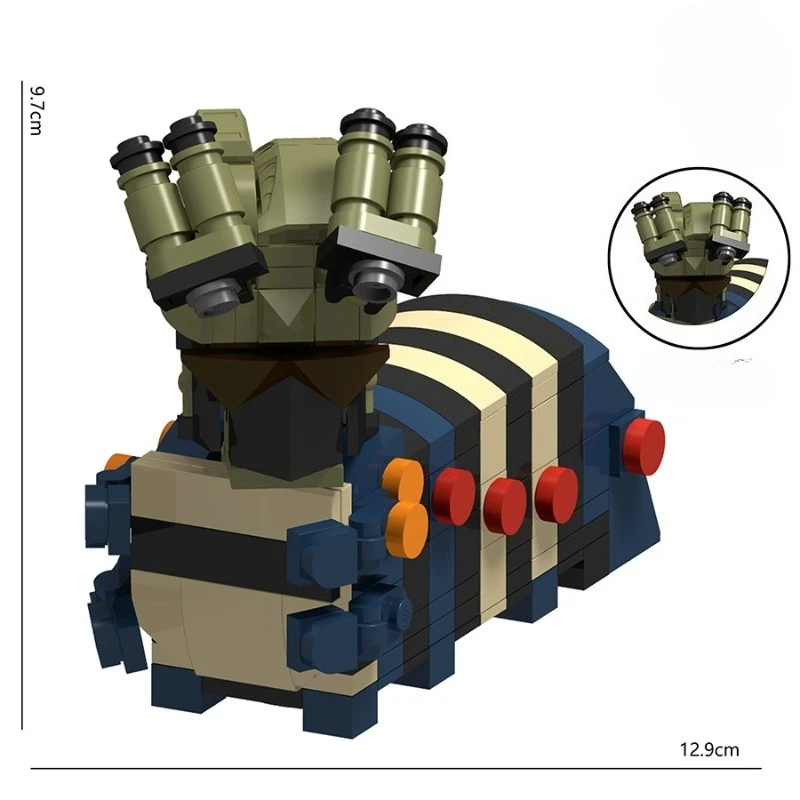 moc Crazy Worm Creative Building Blocks Tactics Shooting Game Character Assault Operator Assembly Model Gift for Delta Fans