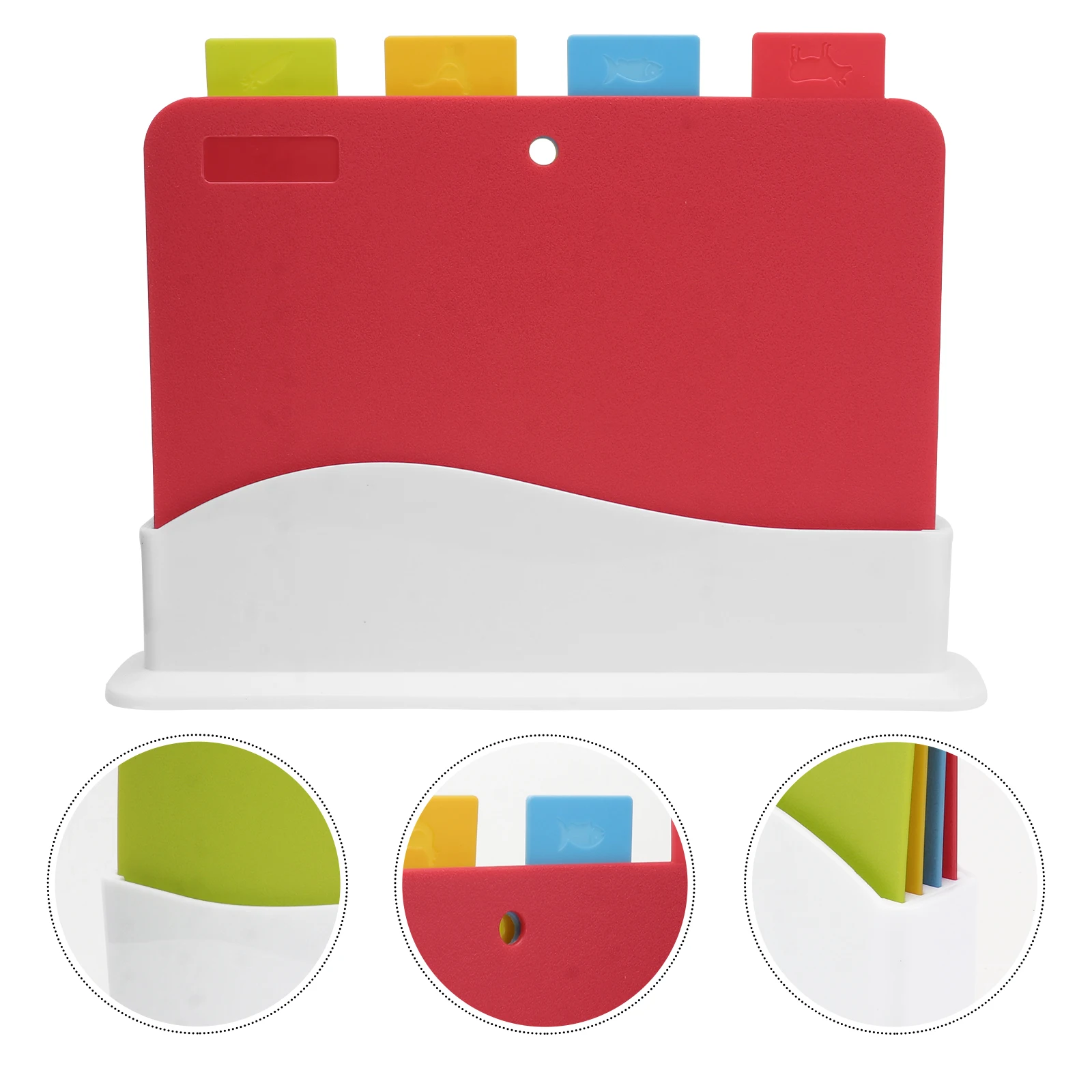 

4pcs Anti-Mold Plastic Cutting Boards Strong Kitchen Chopping Boards For Meat Vegetable Fruit Multi-Purpose Home Cooking