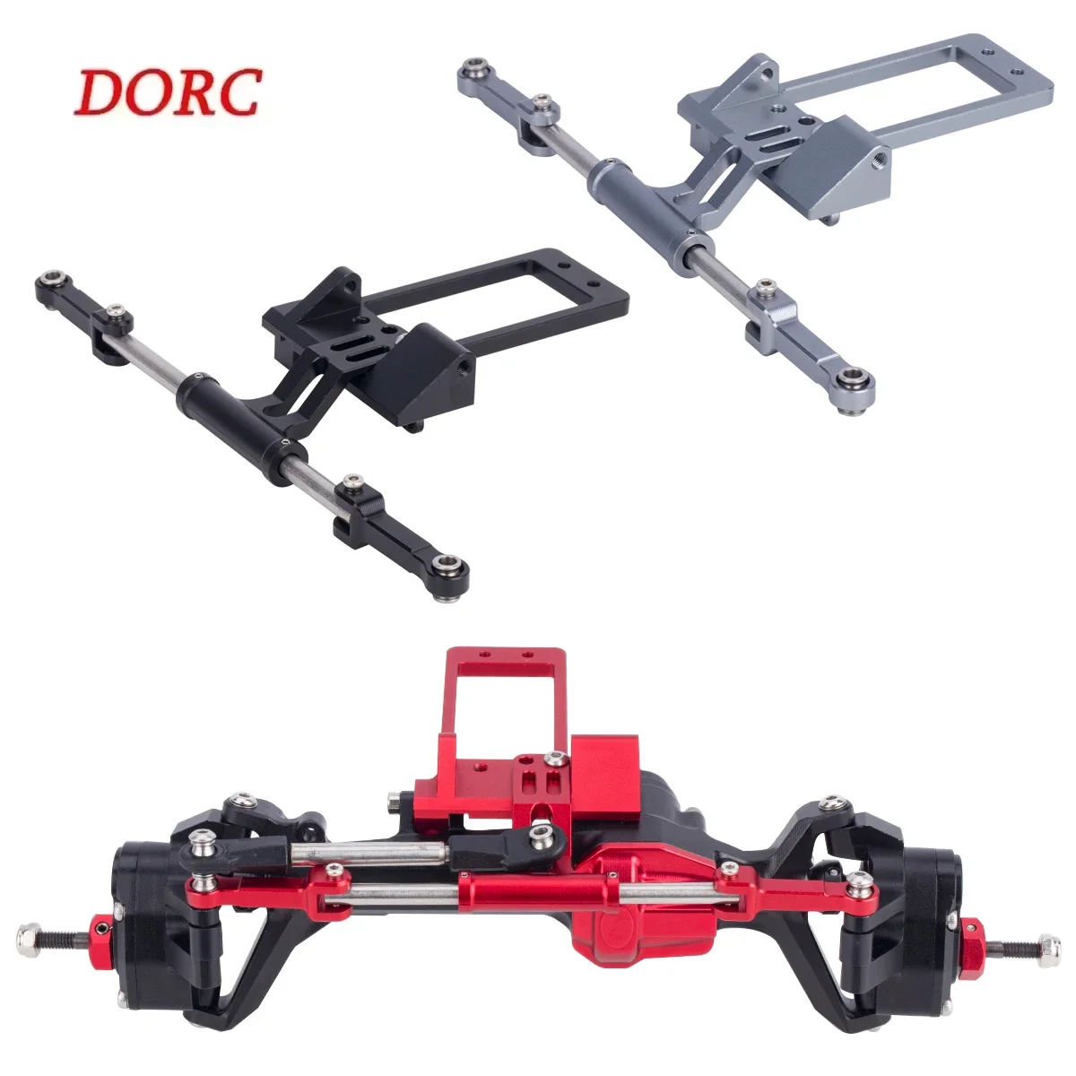 Support de Servo avec Lien de Direction Hydraulique pour 1/10 RC Inoler Axial SCX10 III, Axe de Portail LCG, Pièces de Châssis de Bricolage