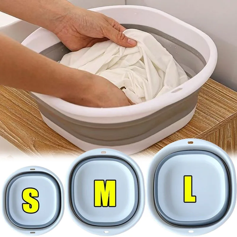 Tazón Plegable para Pedicura, Lavabo Portátil de Silicona para Viajes, Tazón Plegable, Bañera para Pedicura, Lavabo Portátil para Pies