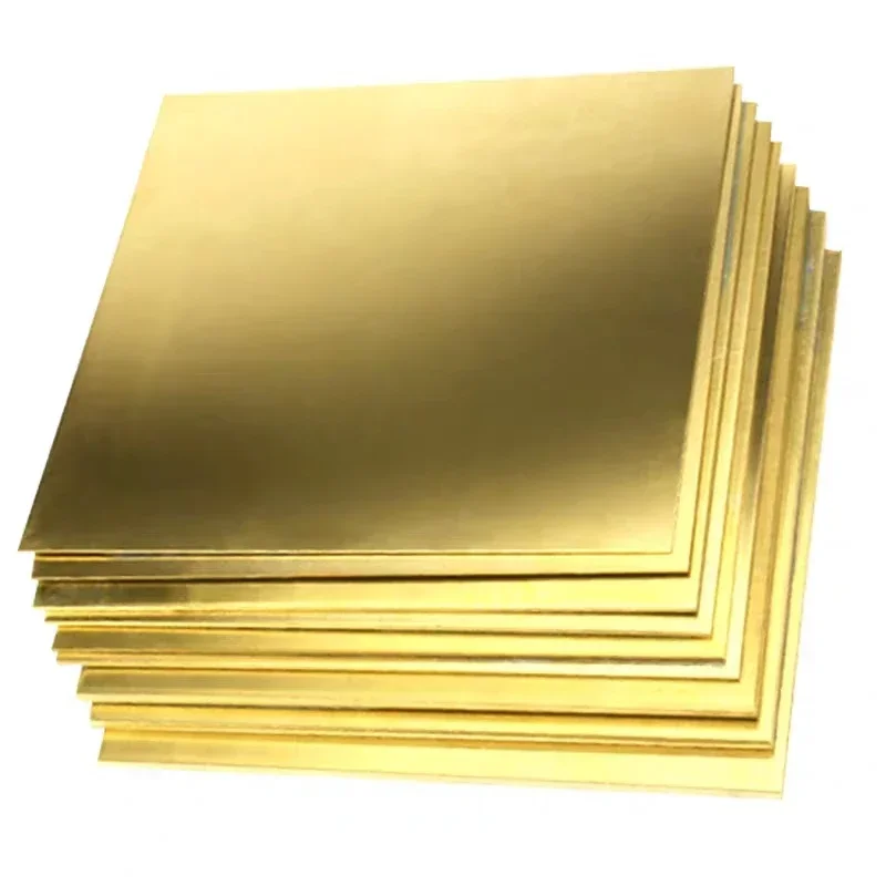 0.8mm to 5mm H62 Brass Sheet Brass Plate Customized Size Material Laser Cutting CNC Frame Model Metal DIY Contruction Brass Pad