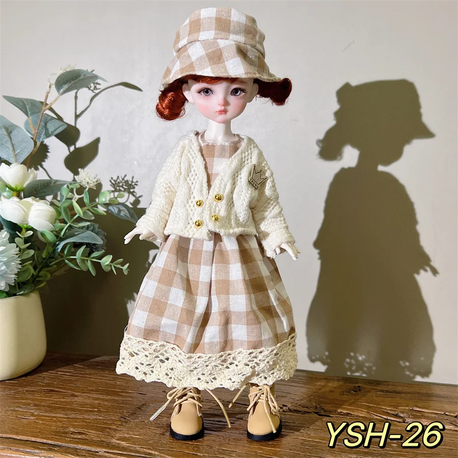 Vêtements habillés de poupée BJD 6 Points, 30 Cm, vêtements de poupée rétro Hanfu, mode, vêtements de décoration de poupée assortis