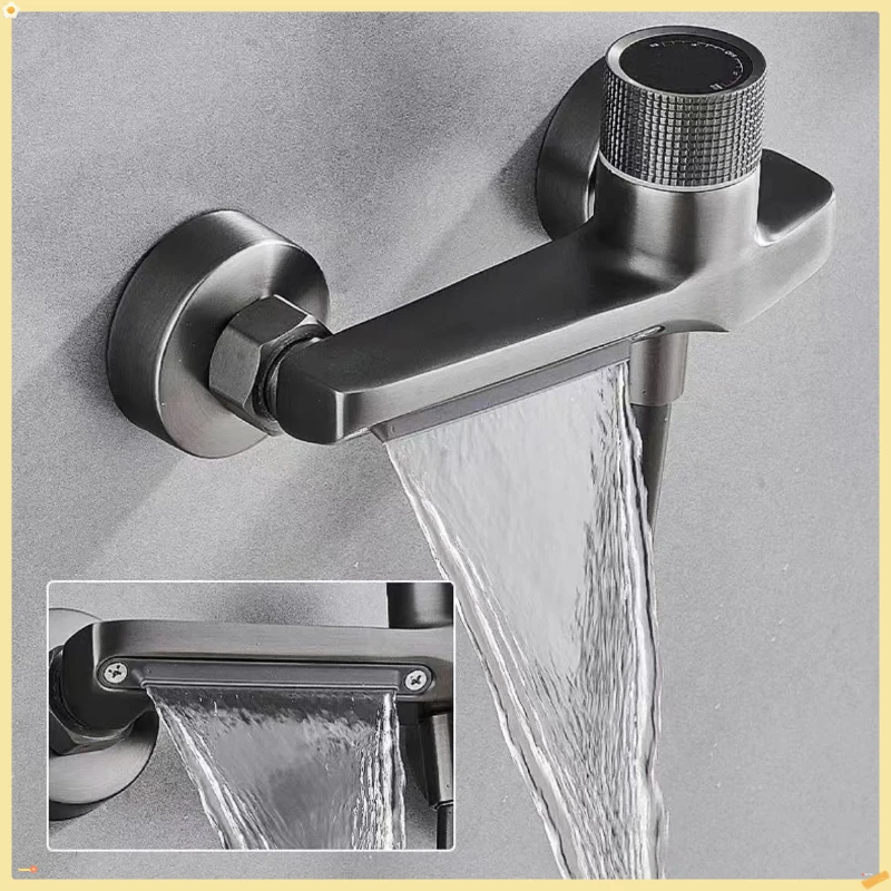Wall Mounted Brass Shower Faucet Bathroom Combination Mixer Tap Hot Cold Shower Mixing Valve Single Handle Bathtub Faucet