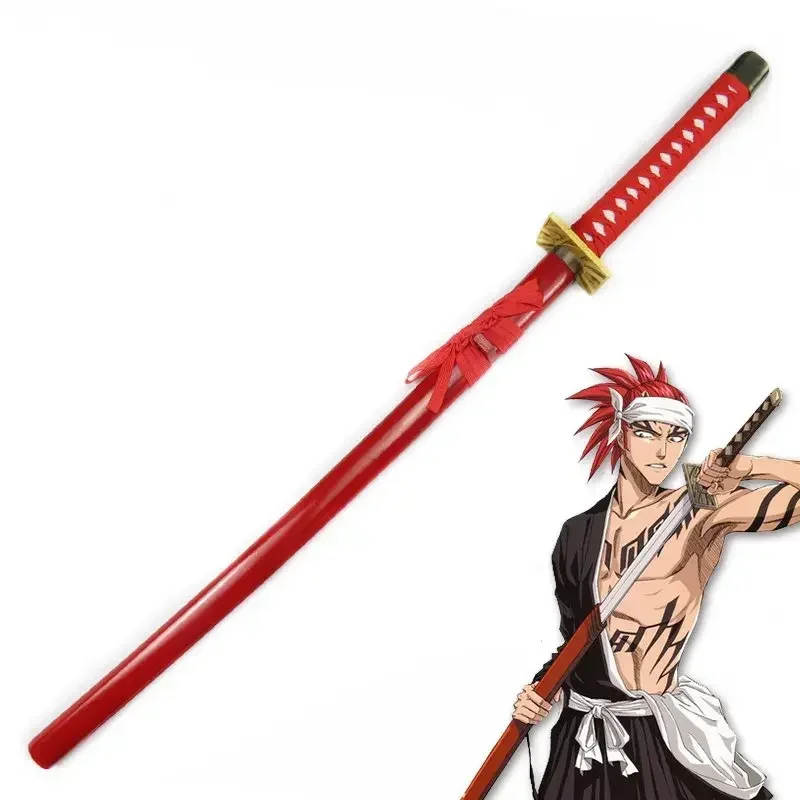 

[Funny] 100cm Cosplay Anime Bleach weapon Abarai Renji Katana wooden model Costume party Anime show Japan samurai sword