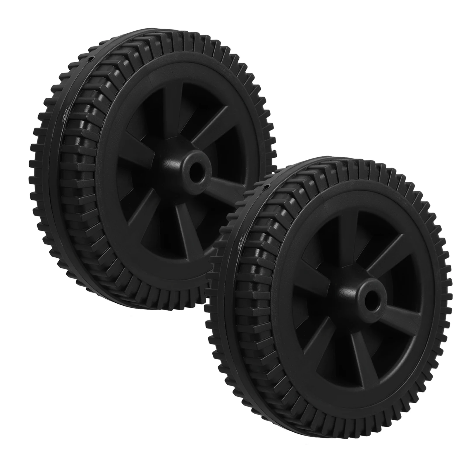 

2 Pcs 7 Inch Plastic BBQ Wheels for Gas Grill Cart Replacement Parts Durable Heat Resistant Lightweight Garden Tools Accessories