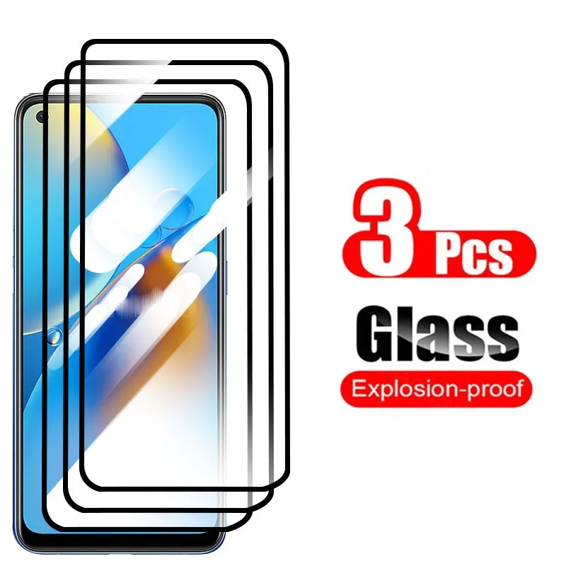 3 Piezas, Mica Protector Pantalla para Oppo A57S A78 A77 A17 A96 A76 A16 A15 A53 A74 A94 A54S A5 A9 2020 Reno 7 8 Lite 5 A72, Cristal templado Antiarañazos, Antihuellas, Sin Burbujas, Dureza 9H