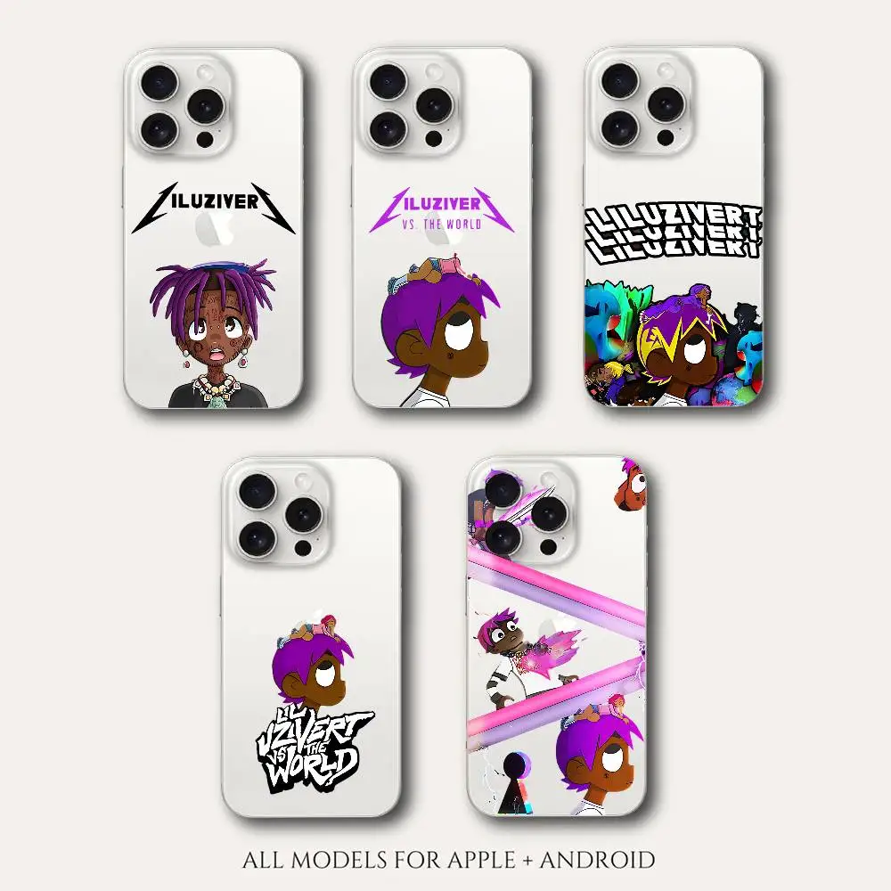 Funda de teléfono Rapper Lil Uzi Vert transparente para iPhone 16/15/11/13/14 Pro Max 7/8 Plus/X/Xr/Xs Max/Se2020/12mini-cubierta transparente