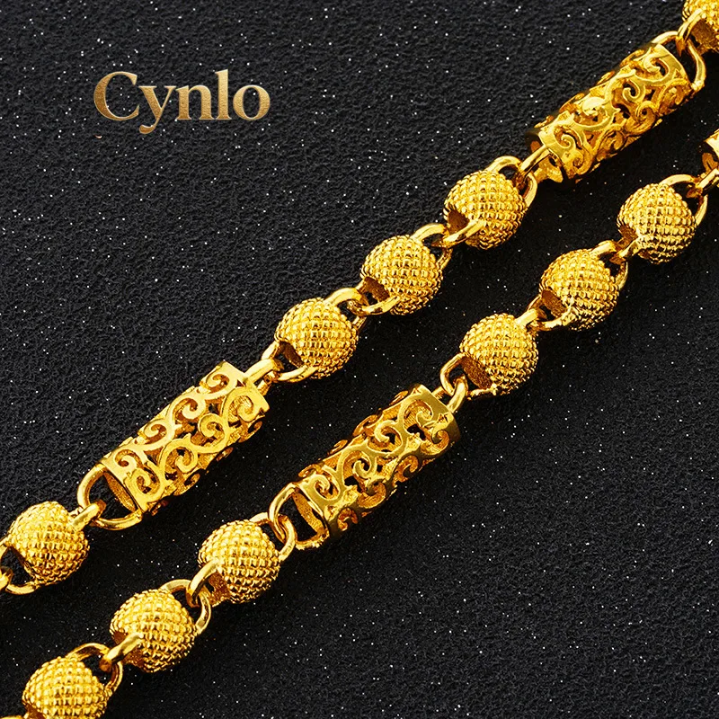 

Cynlo Jewelry 24K Gold Buddhist Bead Dragon Head Necklace Men's AU999 - 24K forged, AU999 certified, meaningful & textured, tast