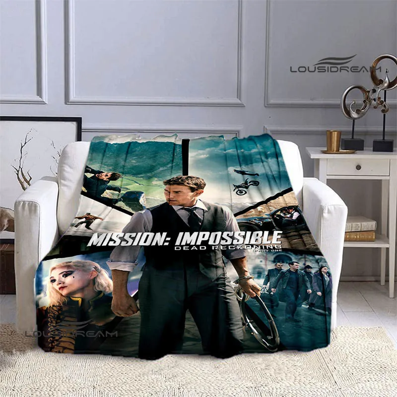 

MISSION: Impossible printed blanket Flannel Warm blanket blankets for beds Picnic blanket bed linings birthday gift