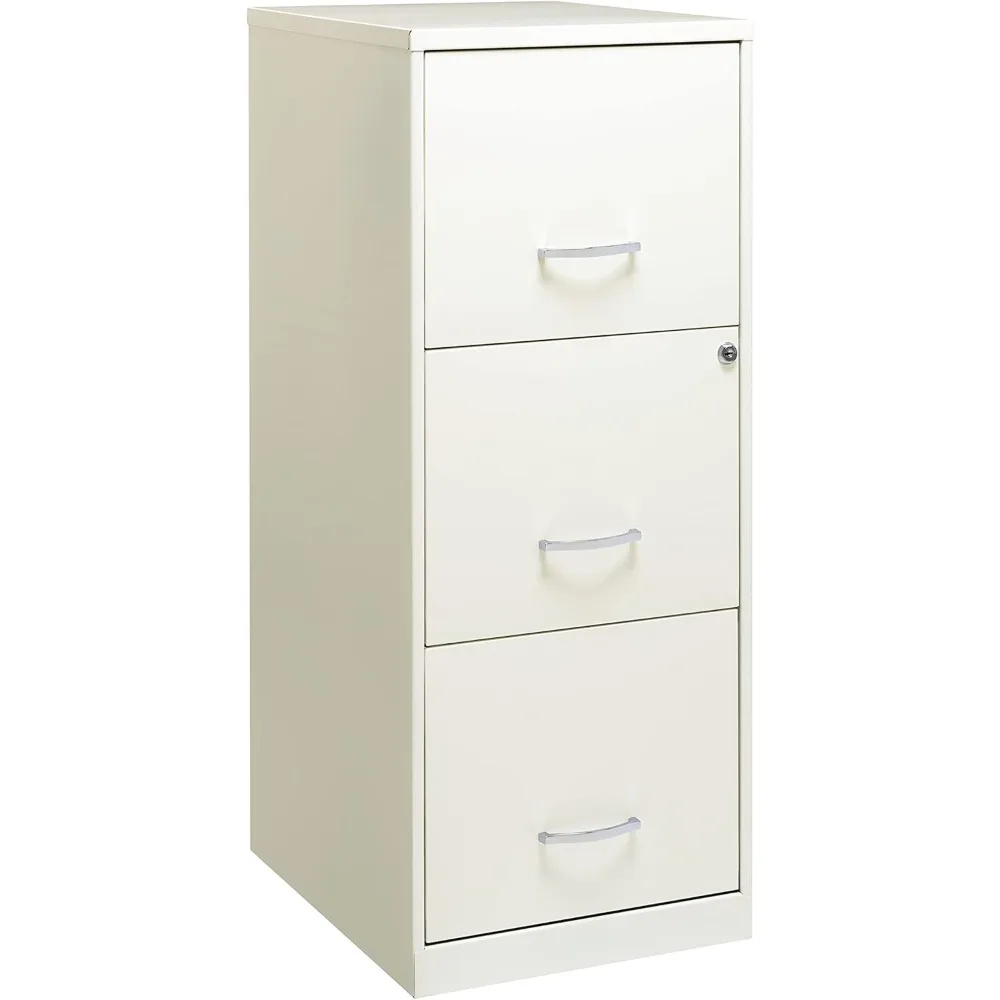 3 Drawer Lock SOHO Vertical File Cabinet, 18-Inch,High side drawers accommodate letter-size hanging files