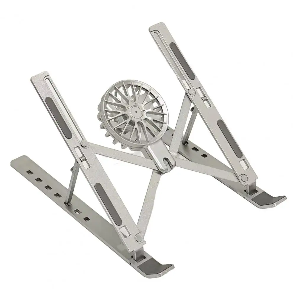 Desk Laptop Stand Aluminum Alloy Laptop Stand with Fan Portable Folding Metal Riser Lightweight Heavy Duty Desktop Tablet Holder