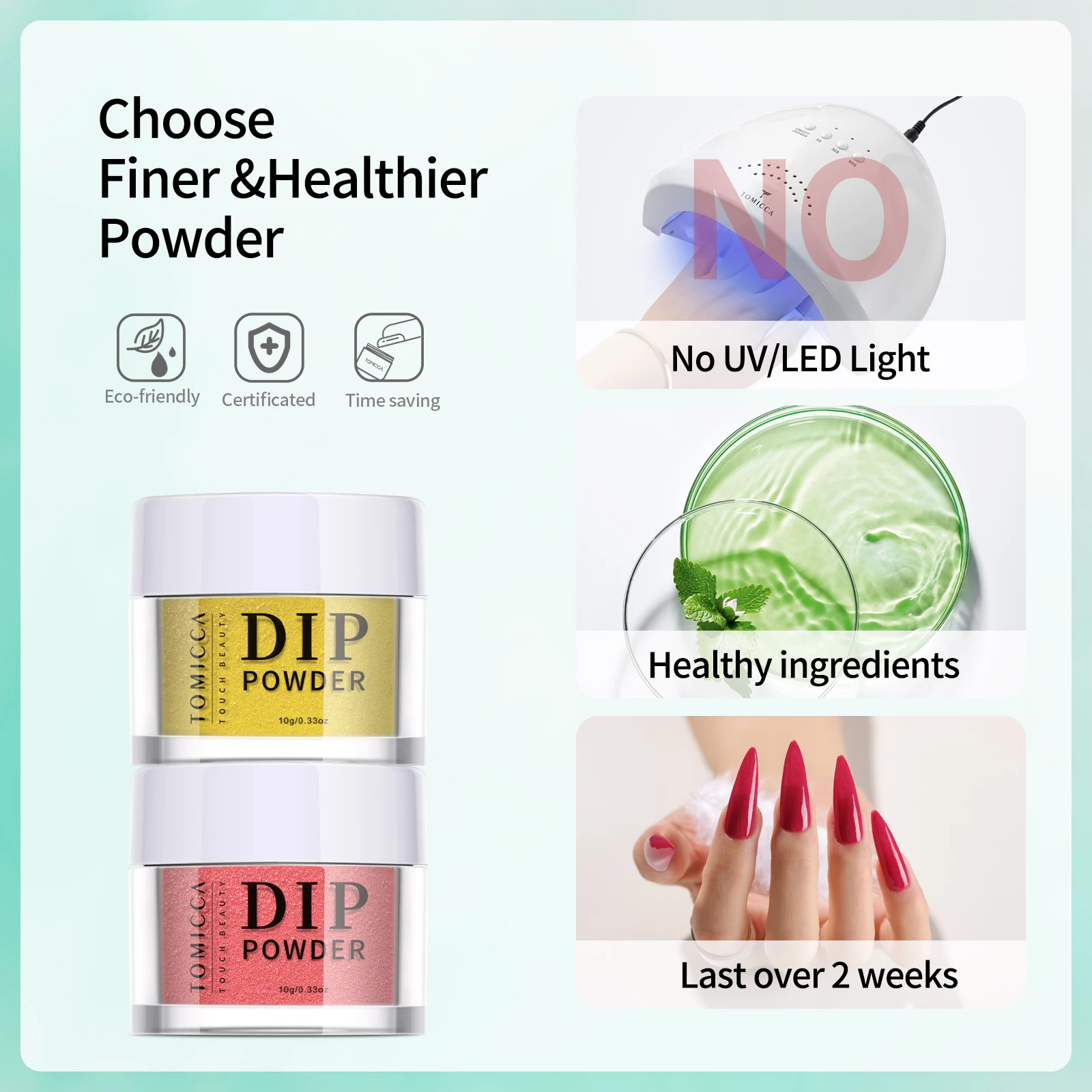 10g×12色ネイルパウダーディッピングセット、女性のネイルアートデザインに最適、自宅やサロンで