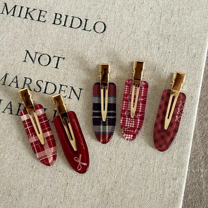 Бордовый-бант-в-клетку-с-уксусной-кислотой-бесследный-зажим-косметический-зажим-Рождество-Новый-год-темпераментная-челка-заколка-для-волос-головной-убор-для-женщин