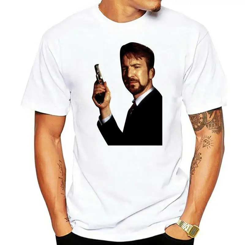 Alan Rickman Hans Gruber Attore Leggenda T-Shirt Tutte le Taglie Nuovo