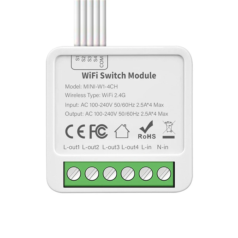 

4-Way On/Off Switch Graffiti Smart Wifi Smart 4-Way On/Off Switch Mini Concealed Box Switch