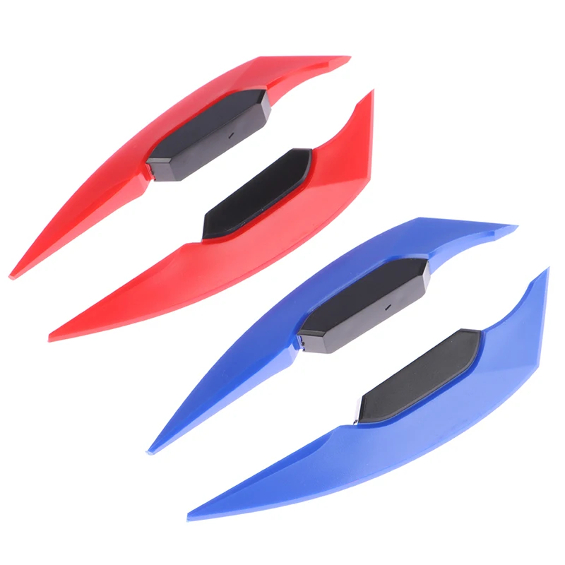 1Pair Universal Motorcycle Winglet Aerodynamic Spoiler Dynamic Wing with Adhesive Decoration Sticker for Motorbike Scooter