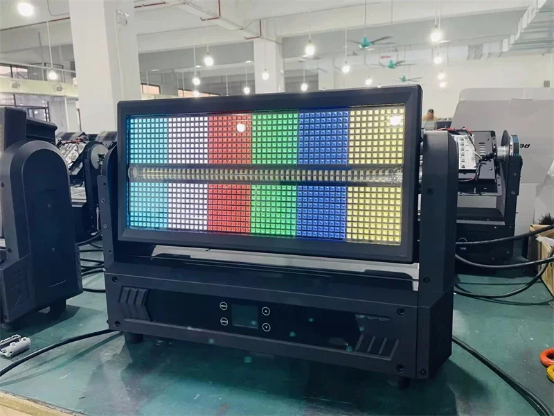 1 pezzo 1000W RGB LED Testa mobile Matrix Pixel Luce stroboscopica IP65 Esterna impermeabile DMX512 per Night Club Stage Disco DJ