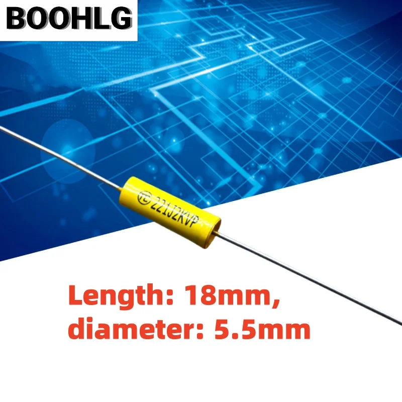 

10pcs CBB MKP 220pf 221 2000v 2kv axial audio through coupling infinite film capacitor