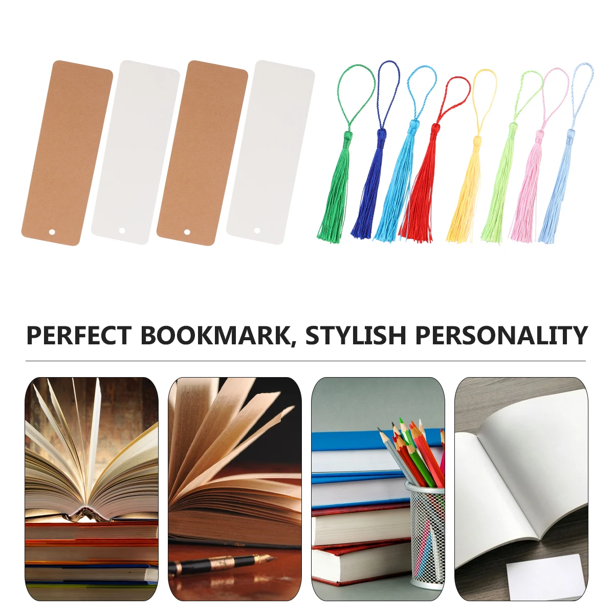 

DIY Bookmark Kit Blank Bookmarks Handmade Tassel Bookmarks Printable Textile Child Crafts Gifts Student Supplies Book Mark