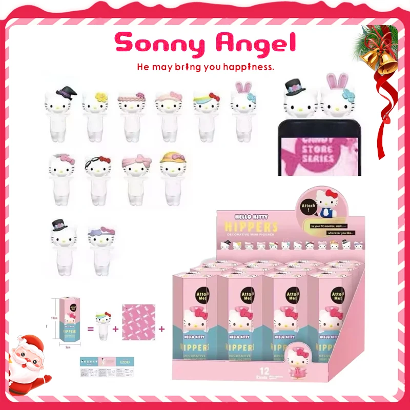 Sonny Angel ตุ๊กตากล่องตาบอด Hello Kitty Angel ตุ๊กตา Surprise ตกแต่งตุ๊กตาของเล่นแฟชั่นตัวละคร Mystery Box คริสต์มาสของขวัญ