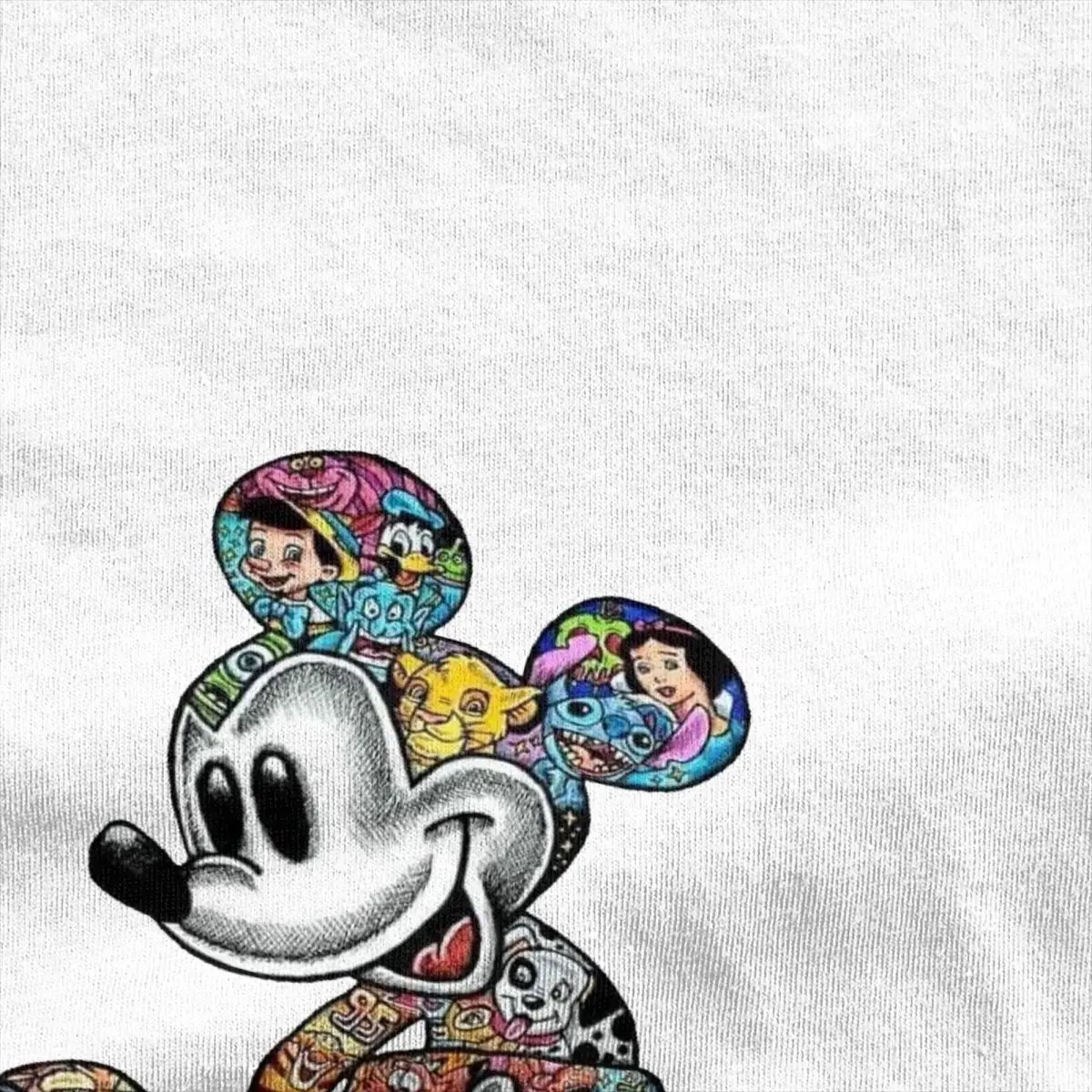 Mickey And Friends Mickey Mouse T Shirt Hipster T Shirts Short Sleeve Retro Tops Summer 100% Cotton Breathable Oversized Tees