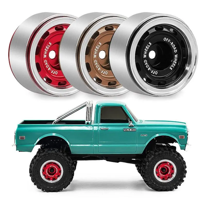 B78B-For 1/30 SCX30 For 0.7 Inch Negative Offset Replacement Wheels For Ascent-32 RC Car Upgrade Accessories Black