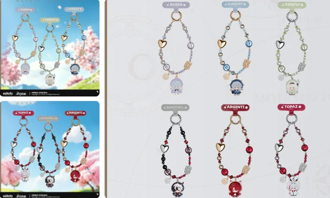 Juego Honkai: Star Rail, Correa para Teléfono, Caja Sorpresa con Figuras, Accesorios Colgantes, Regalo Kawaii de Navidad, Cumpleaños, Halloween, Colección de Regalos