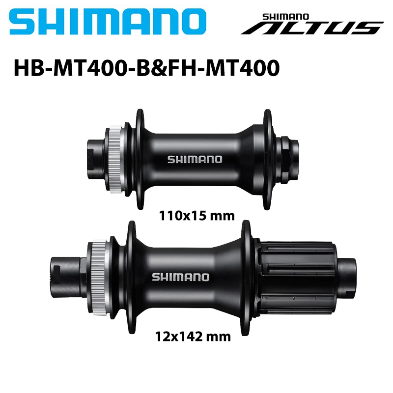 SHIMANO HB-MT400-B 110x15 mm Front Hub FH-MT400 12X142mm Rear Freehub CENTER LOCK Disc Brake E-THRU Axle Bicycle Accessories