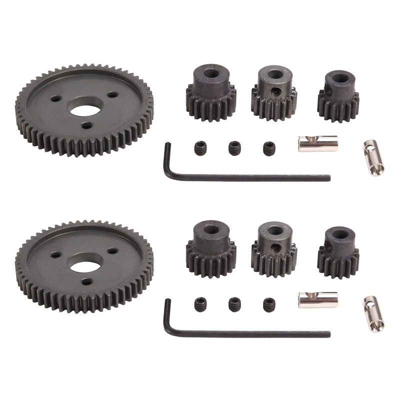 Hot 32P 5Mm 15T Pinion And M0.8 11Mm 54T Big Gear Hardened Steel Motor Gear For Slash E-REVO Summit 1/10 RC Car