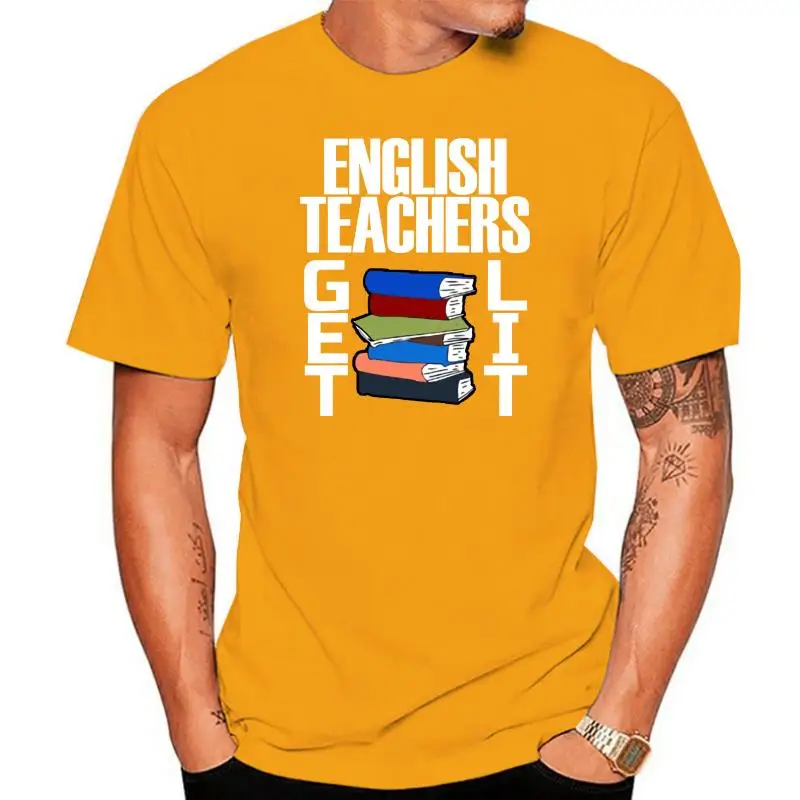 Teacher Gift English Teachers Get Lit t shirt Designs tee shirt O-Neck Family Loose Comfortable summer cool shirt