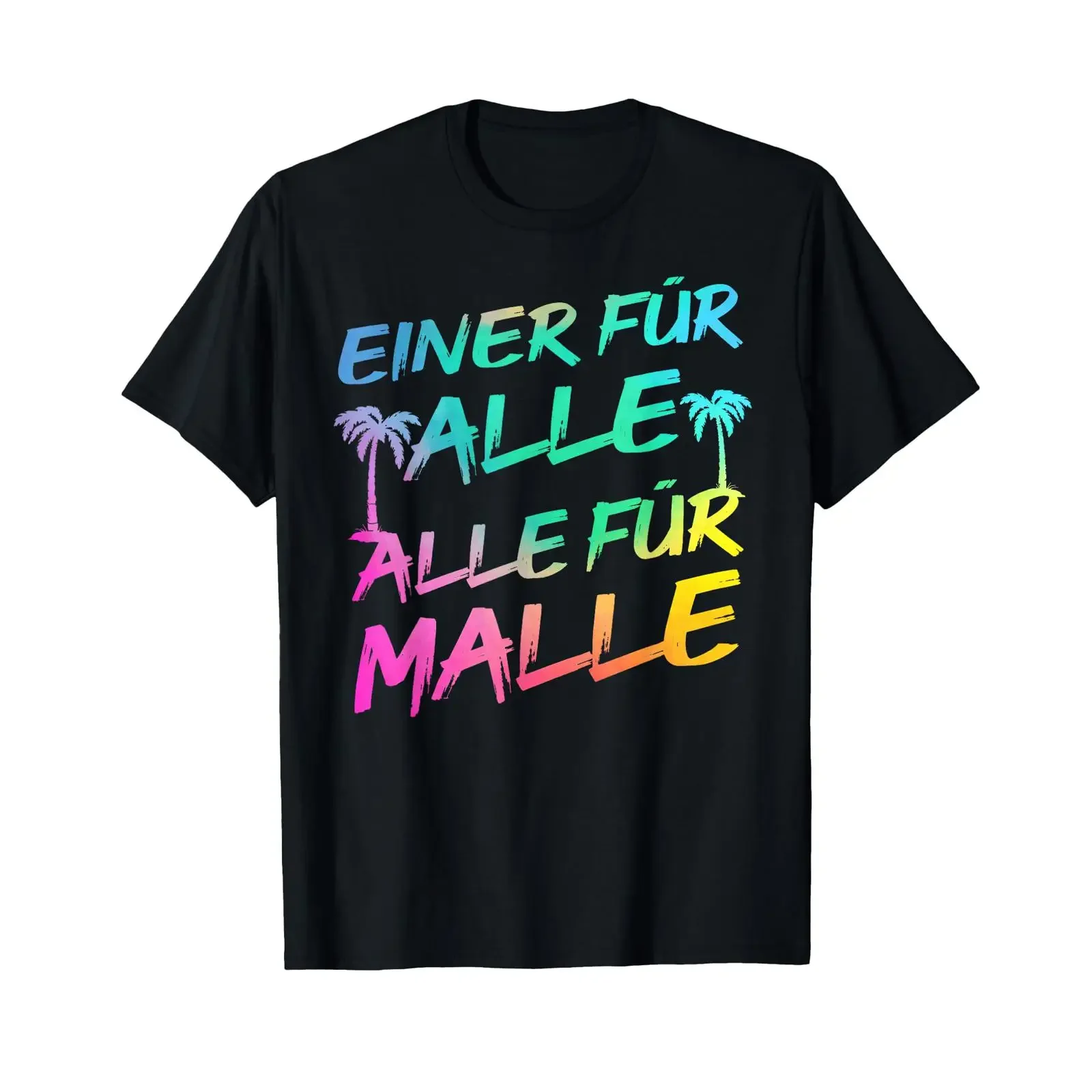 Lustiges Party-T-Shirt mit deutschem Text „Einer für Alle“ im Vintage-Stil, gewaschen, Unisex-Grafik, vielseitig, modisch, stilvoll