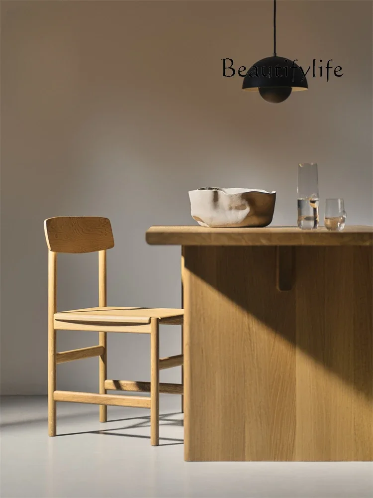 N الشمال بسيط طاولة طعام من الخشب الصلب خمر سجل الرماد طاولة المؤتمرات طاولة المؤتمرات