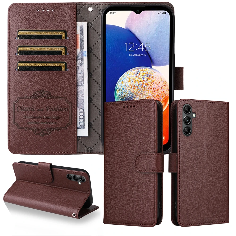 RFID-blockierende Brieftaschenhülle für Samsung Galaxy A05 A05S A06 A13 A14 A15 A16 A22 A23 A24 A25 A32 A33 A34 A35 A36 A54 A55 A56 Cover – Detail 3