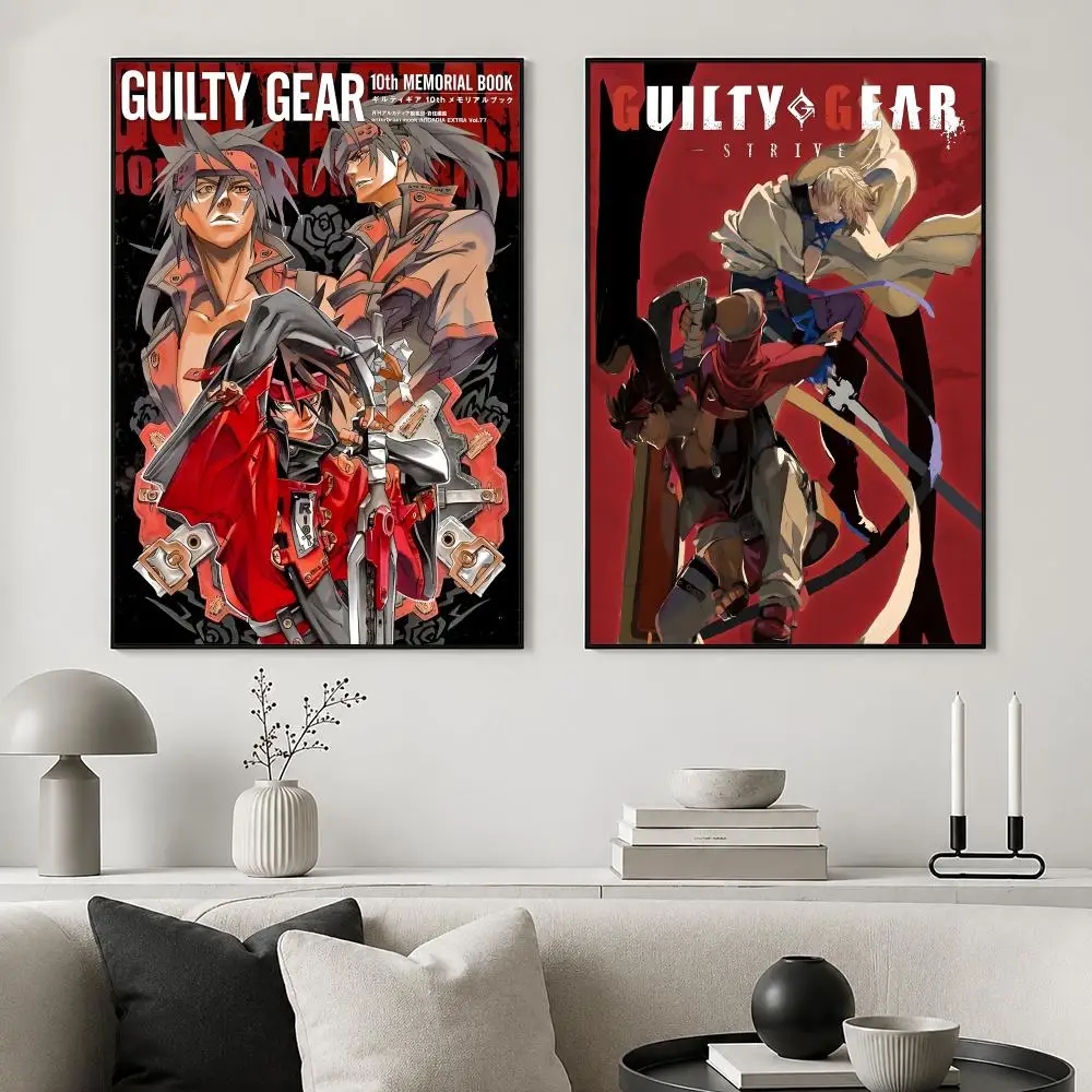 Video Game G-Guilty Gear Poster posters for bedrooms and living rooms high definition cartoon movie-themed wall art.