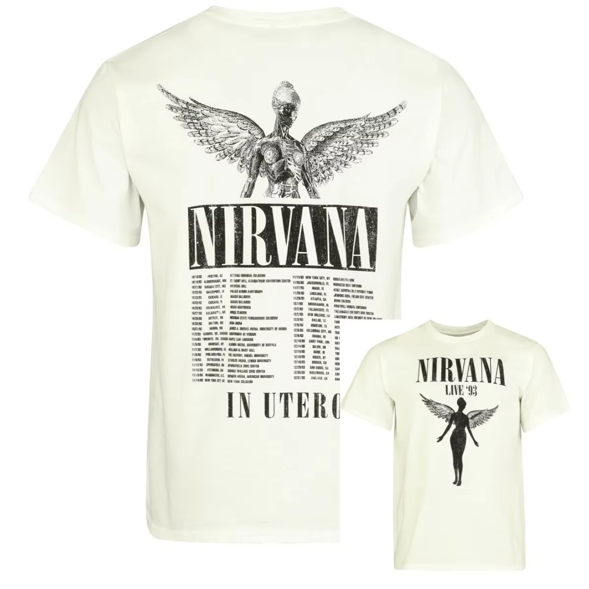 Nirvana Cotton Men 2026 Shirt Y2k Garbage Rock Graphics Hiphop New Men Clothing Women Summer Short Sleeved T-shirt