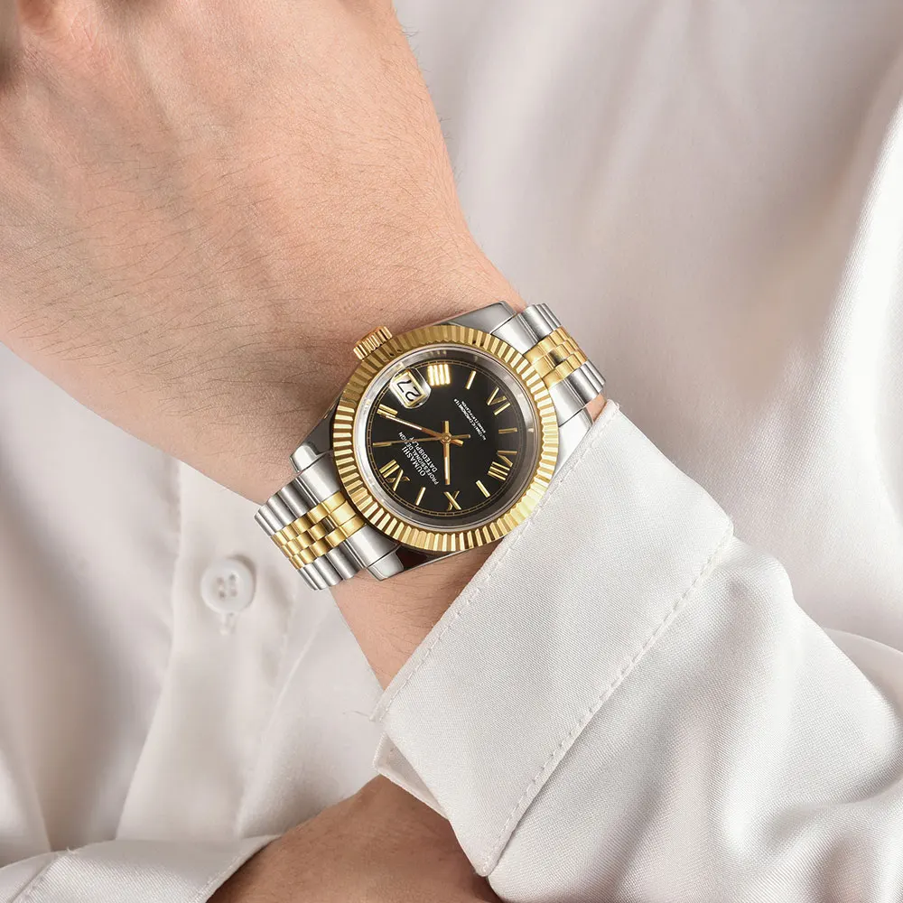 36 mm/39 mm High-End-Business-Custom-Herrenuhr NH35 automatisches mechanisches Uhrwerk Saphirglas Edelstahl Herrenuhr