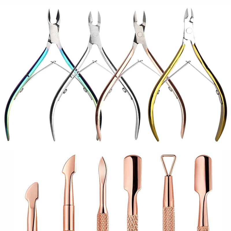 

BORN PRETTY Nail Nipper Cuticle For Nail Manicure Scissors Clippers Dead Skin Remover Pedicure Stainless Steel Pusher Nail Tools