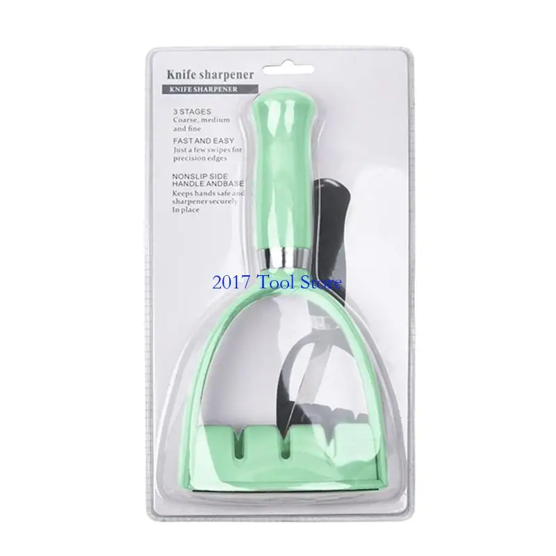 K92A portátil 3 estágios Knife Stonening Tool afiação grossa média fino não deslizamento confortável Handle Fast Fácil Uso